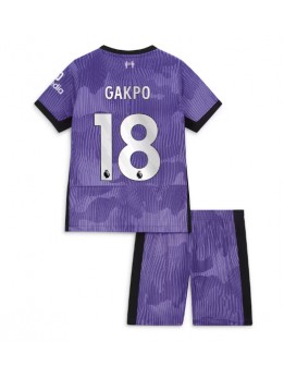 Liverpool Cody Gakpo #18 Replika Tredje Kläder Barn 2023-24 Kortärmad (+ byxor)